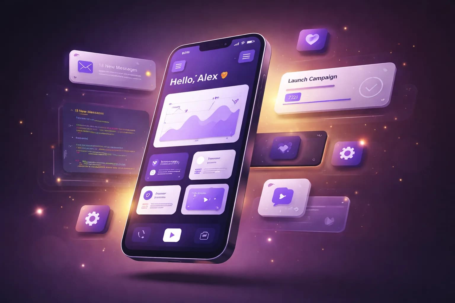 Desenvolvimento de aplicativos personalizados - Apps para Android, iOS e Web
